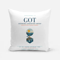 Thumbnail for Göteborg Landvetter Airport (GOT) design on white pillow