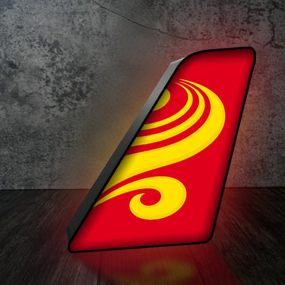 Hong Kong Airlines Led Aircraft Tail aviation design on premium acrylic with LED 3D aircraft tail lamp.