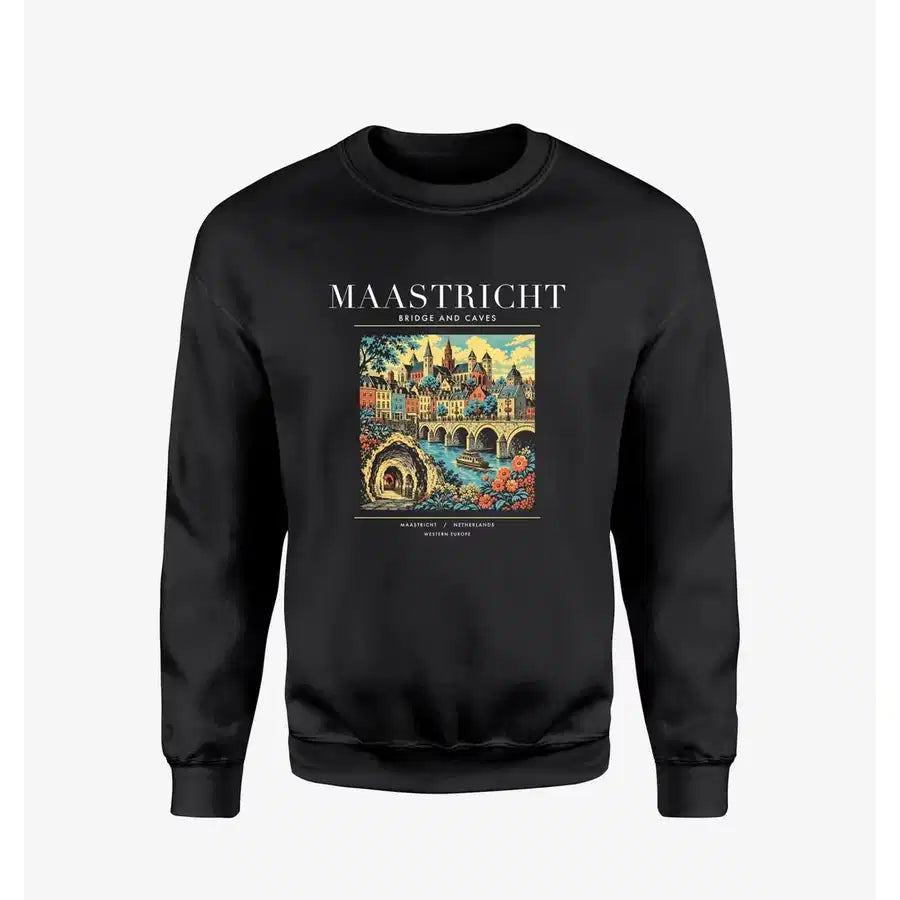 MAASTRICHT - Poster - Sweatshirt - Black