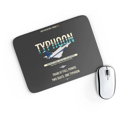 Airbus Eurofighter Typhoon Twin-seat design on black rectangle mouse pad