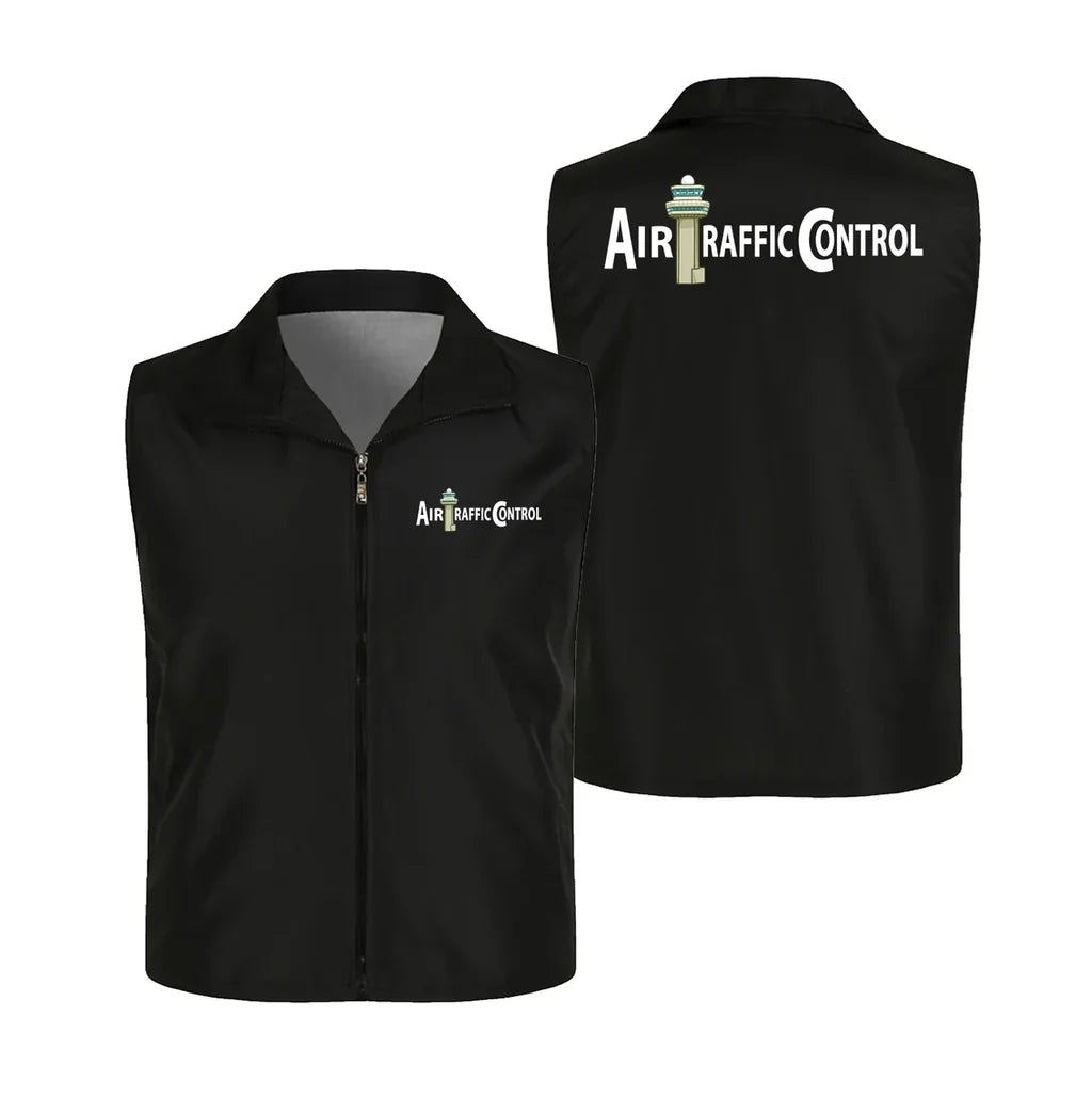Air Traffic Control Thin Style aviation design printed on lightweight shell with sleeveless design thin vest.