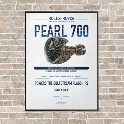 PEARL 700 vertical canvas print - framed - white background