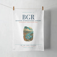 Thumbnail for Bangor International Airport (BGR) design on white towel
