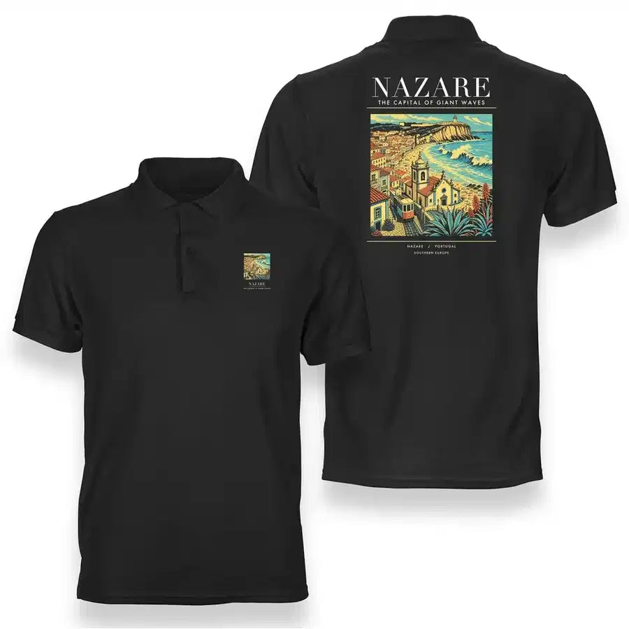 NAZARE - Poster - Double-Side Polo - Black
