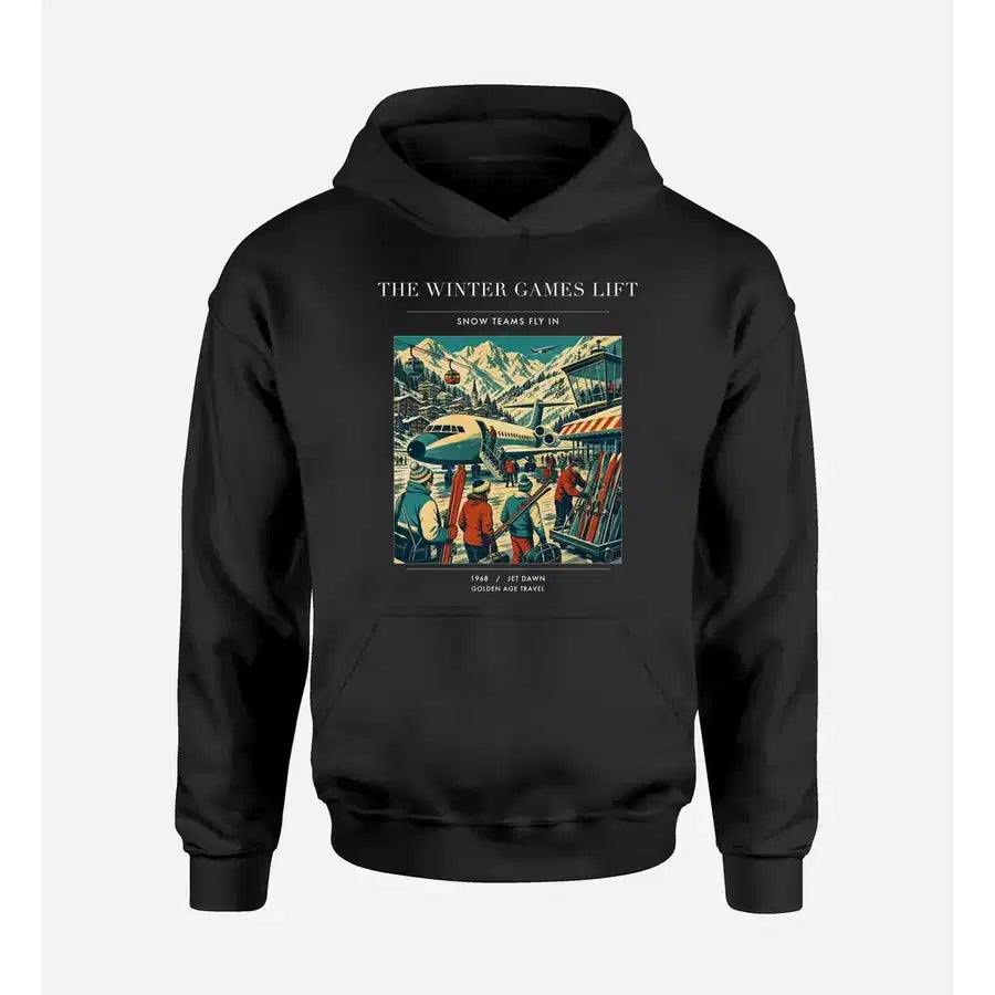 VINTAGE G4130 - The Winter Games Lift - Premium Hoodie design on black premium