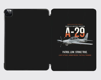 A-29 Super Tucano Light Attack design on black ipad tablet case