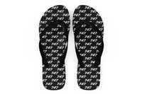 Thumbnail for Boeing 747 Flat Text Slippers (Flip Flops) aviation design on durable rubber sole slippers and flip-flops.