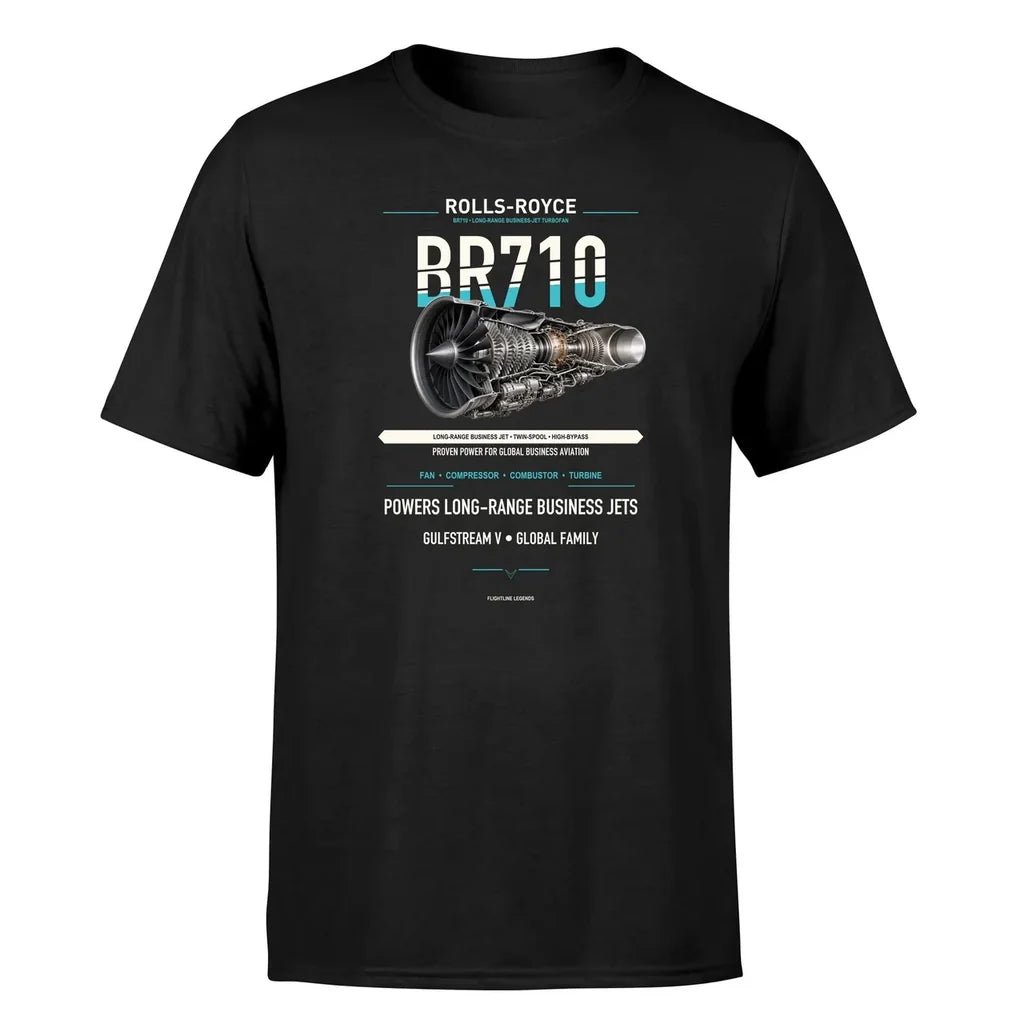 BR710 design on black single side