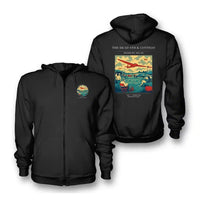 Thumbnail for VINTAGE G4257 - The Dead Stick Contest - Premium Zipped Hoodie design on black