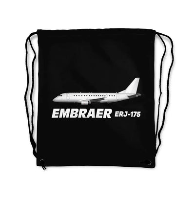 The Embraer ERJ-175 aviation drawstring bag in lightweight polyester.
