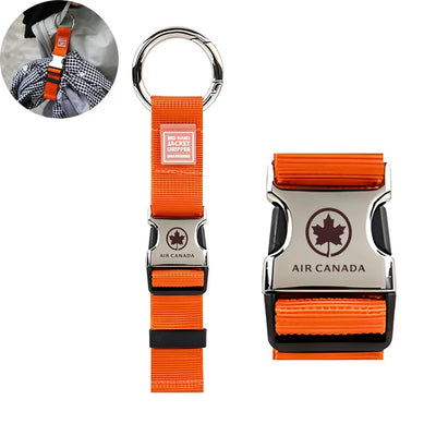 Air Canada Portable Luggage Strap Jacket aviation design printed on padded grip with adjustable strap luggage strap gripper.
