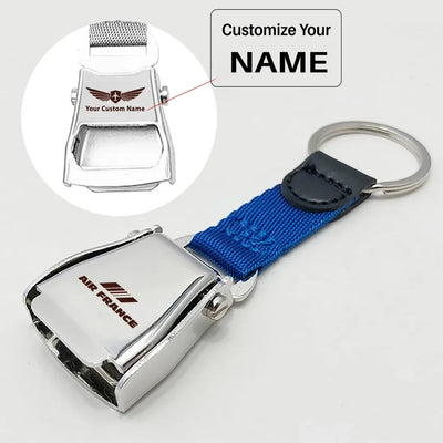 Air France Airlines Airplane aviation shaped key chain, durable metal alloy.