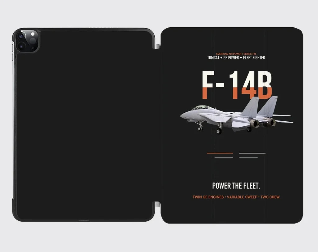 F-14B Tomcat Power The Fleet design on black ipad tablet case