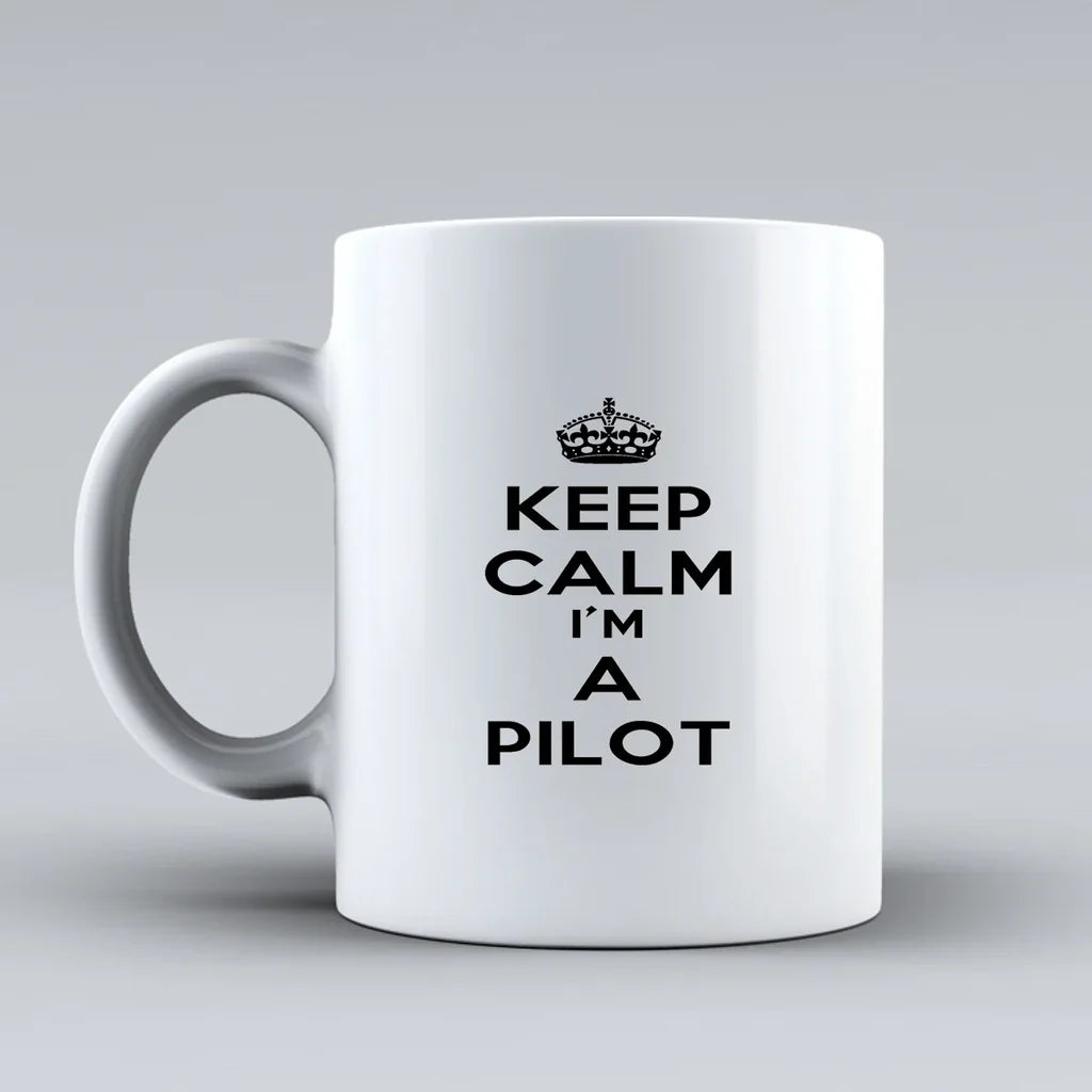 Customisable Keep Calm I'm A Pilot Mug - view 2