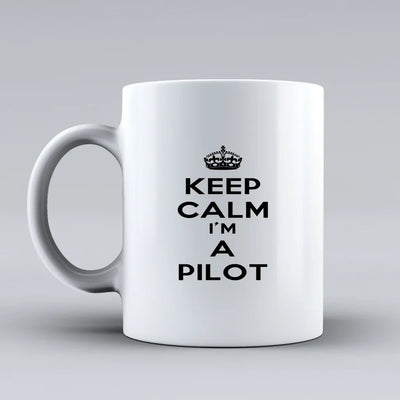 Customisable Keep Calm I'm A Pilot Mug - view 2