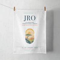 Thumbnail for Kilimanjaro International Airport (JRO) design on white towel