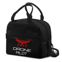 Thumbnail for Drone aviation print lunch bag, insulated polyester.