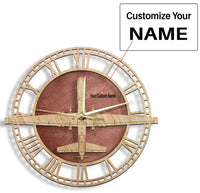 Thumbnail for MQ-9 Reaper aviation design on premium wood wooden wall clock.