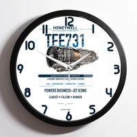 Thumbnail for TFE731 design on white framed wall clock
