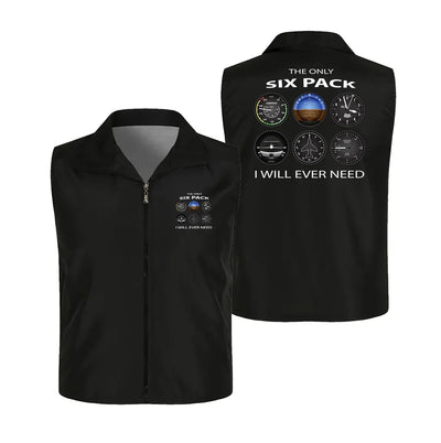 The Only Six Pack I Will Ever Need Thin Style aviation design printed on lightweight shell with sleeveless design thin vest.