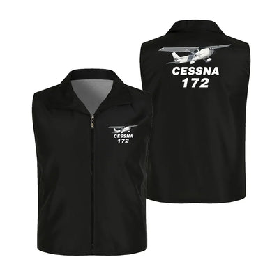 The Cessna 172 Thin Style aviation design printed on lightweight shell with sleeveless design thin vest.