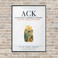 Thumbnail for Nantucket Memorial Airport ACK vertical canvas print - framed - white background