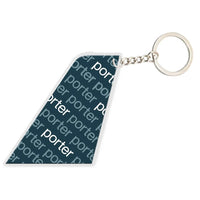 Thumbnail for Porter Airlines aviation aircraft-tail key chain, acrylic body, metal ring.