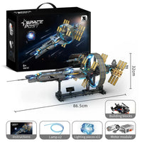 Thumbnail for 1471PCS Haolongxing Space Station Blocks Set Space Station aviation themed Lego-style model aircraft in ABS plastic.