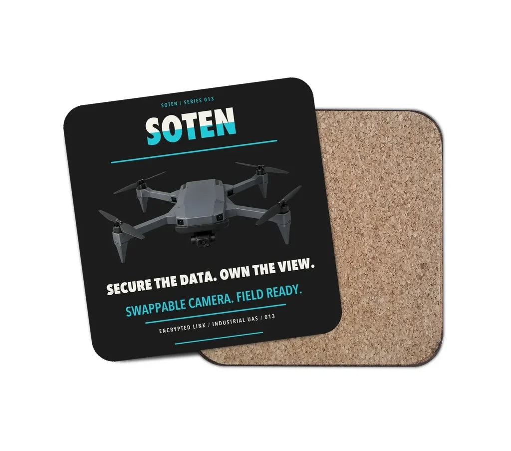 ACSL SOTEN design on black 1 piece coaster