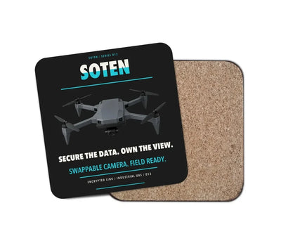 ACSL SOTEN design on black 1 piece coaster