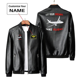 Let Your Dreams Take Flight PU Leather Jackets