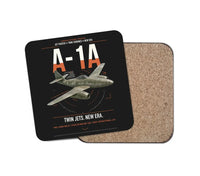 Thumbnail for Messerschmitt Me 262A-1a design on black 1 piece coaster