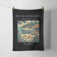 Thumbnail for VINTAGE G4084 - The Island Milk Run - Designed Towels design on black