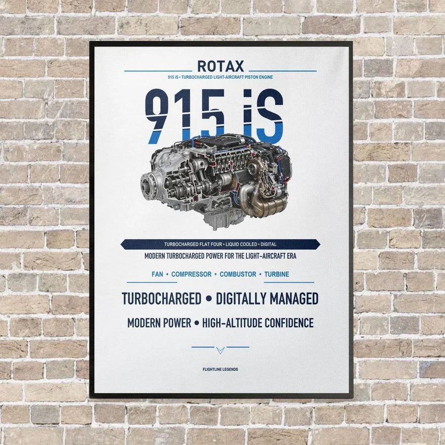 915 iS vertical canvas print - framed - white background