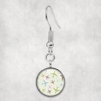 Thumbnail for Seamless 3D Airplanes aviation-themed earrings, polished hypoallergenic alloy.