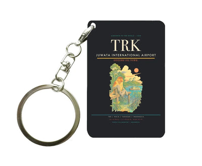 Juwata International Airport (TRK) design on black key chain