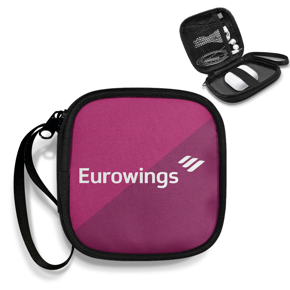 Eurowings Airlines Portable aviation portable headphone bag in padded polyester.