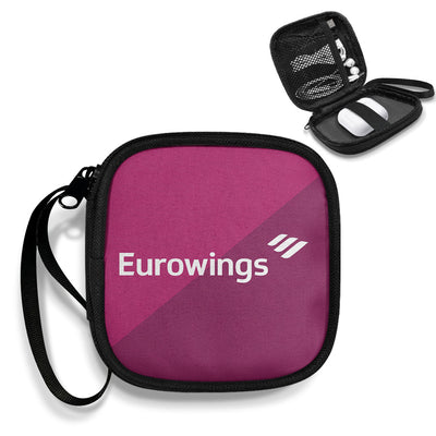 Eurowings Airlines Portable aviation portable headphone bag in padded polyester.