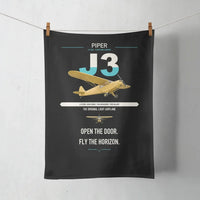 Thumbnail for Piper J-3 Cub design on black towel