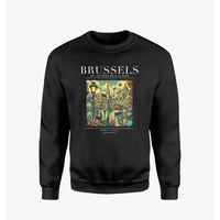 Thumbnail for BRUSSELS - Poster - Sweatshirt - Black