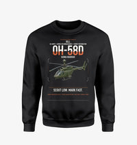 Thumbnail for Bell OH-58D Kiowa Warrior design on black sweatshirt