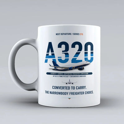 A320P2F Mug design on white airbus