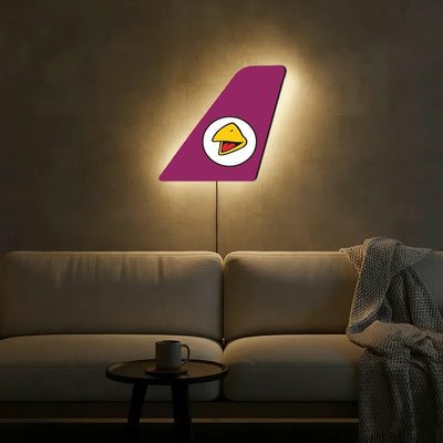 Nok Airlines aviation design on durable metal with LED aircraft tail wall art.