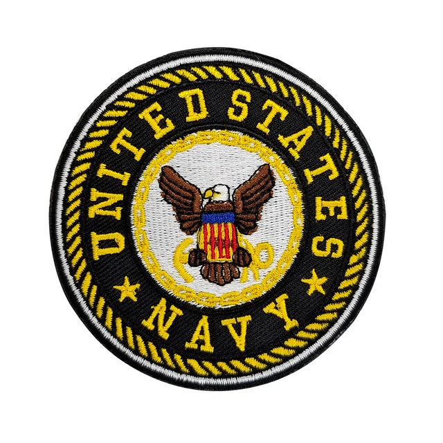 Fighter Pilot (NAVY) aviation design patch in embroidered fabric.
