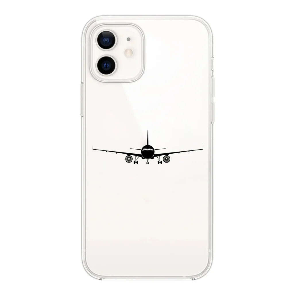 Airbus A320 Silhouette Transparent Silicone aviation themed transparent iPhone case for iPhone.