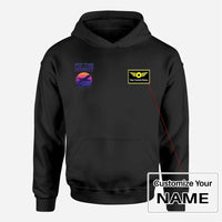 Thumbnail for Fly The aviation design on soft cotton blend men's hoodie with small chest logo.