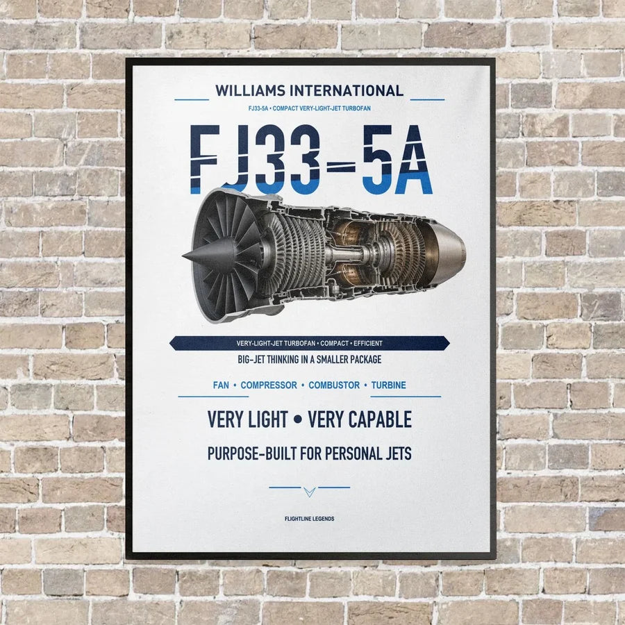 FJ33-5A vertical canvas print - framed - white background