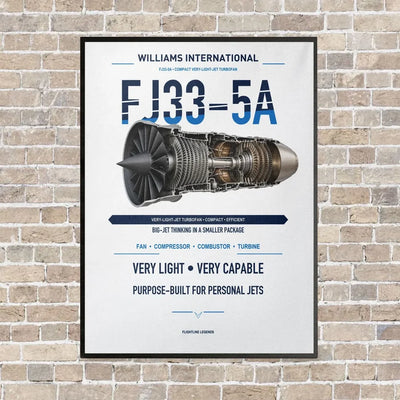 FJ33-5A vertical canvas print - framed - white background