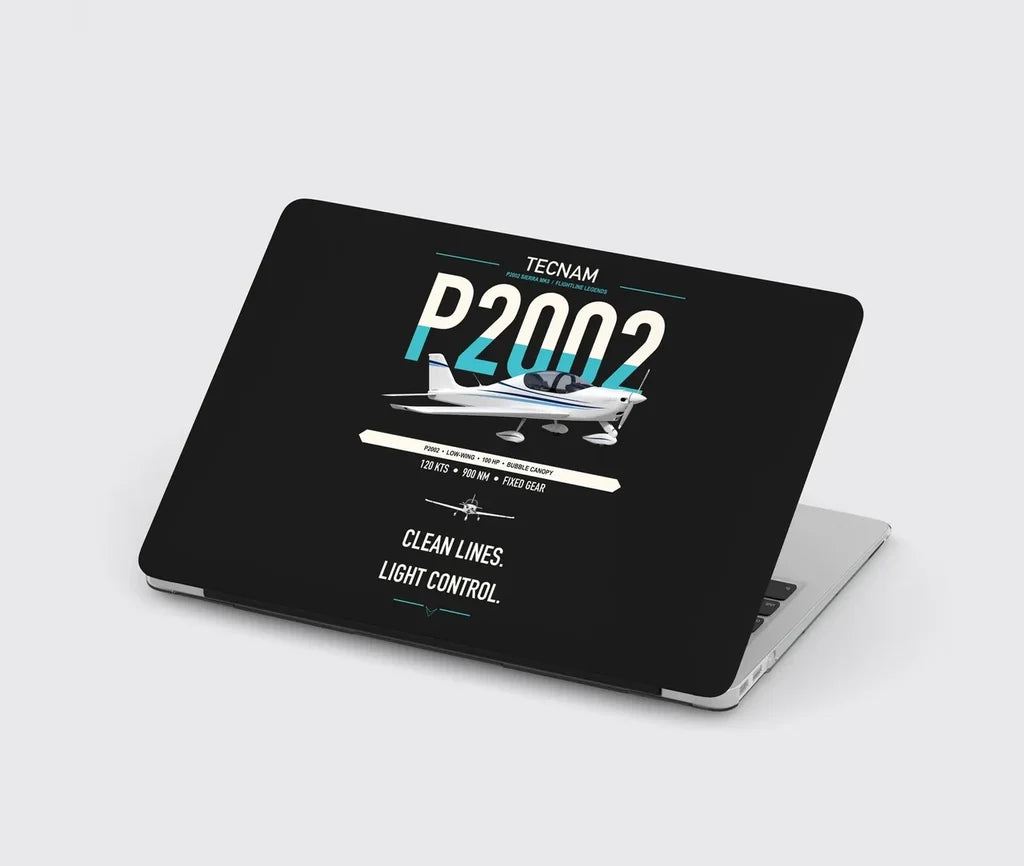 Tecnam P2002 Sierra MkII design on black MacBook case