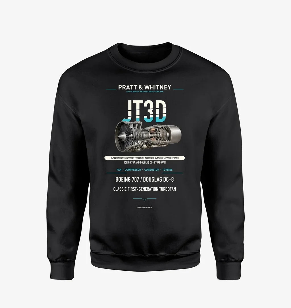 JT3D design on black sweatshirt